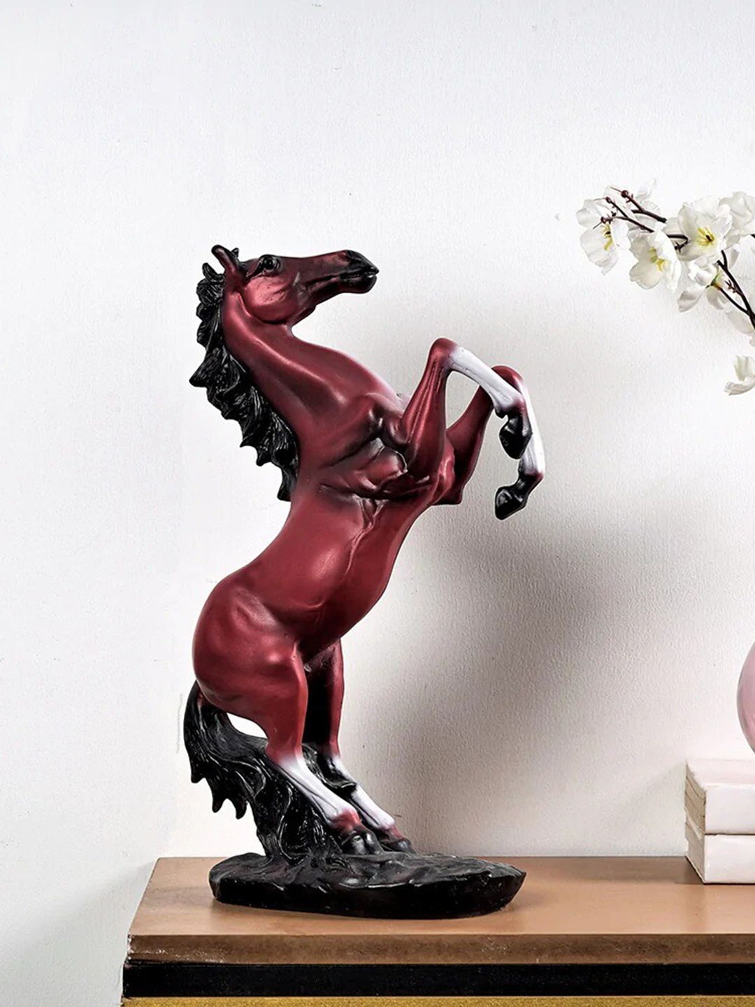 

THE ARTMENT Brown Modern Art Rearing Horse Showpieces