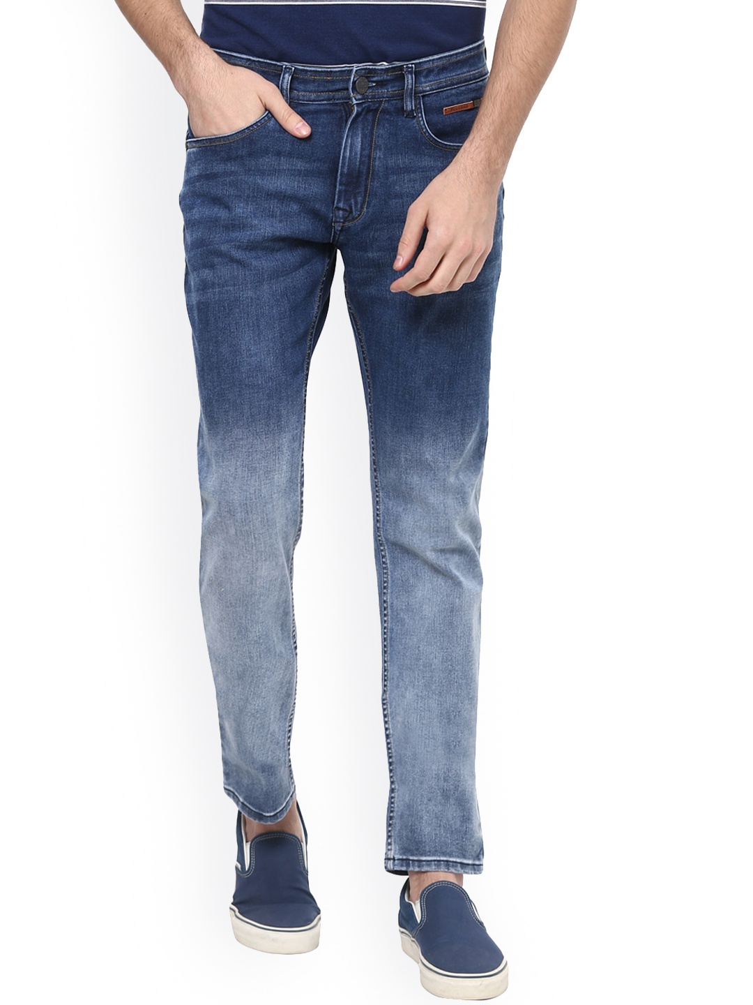 

Red Chief Mid-Rise Heavy Fade Cropped Jeans, Blue