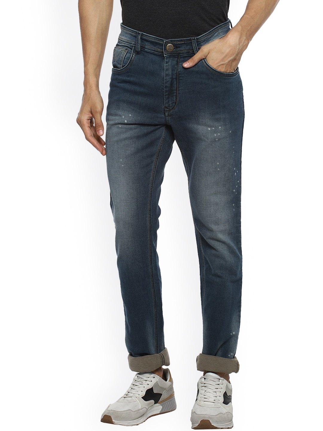 

Red Chief Men Blue Low Distress Light Fade Jeans