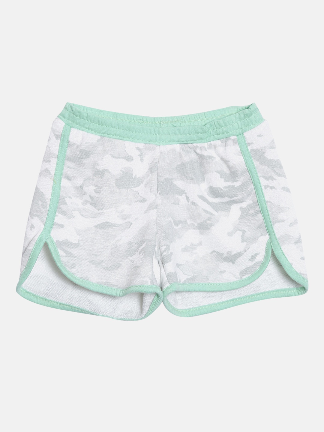 

Kryptic Girls Printed Pure Cotton Regular Fit Mid-Rise Shorts, White