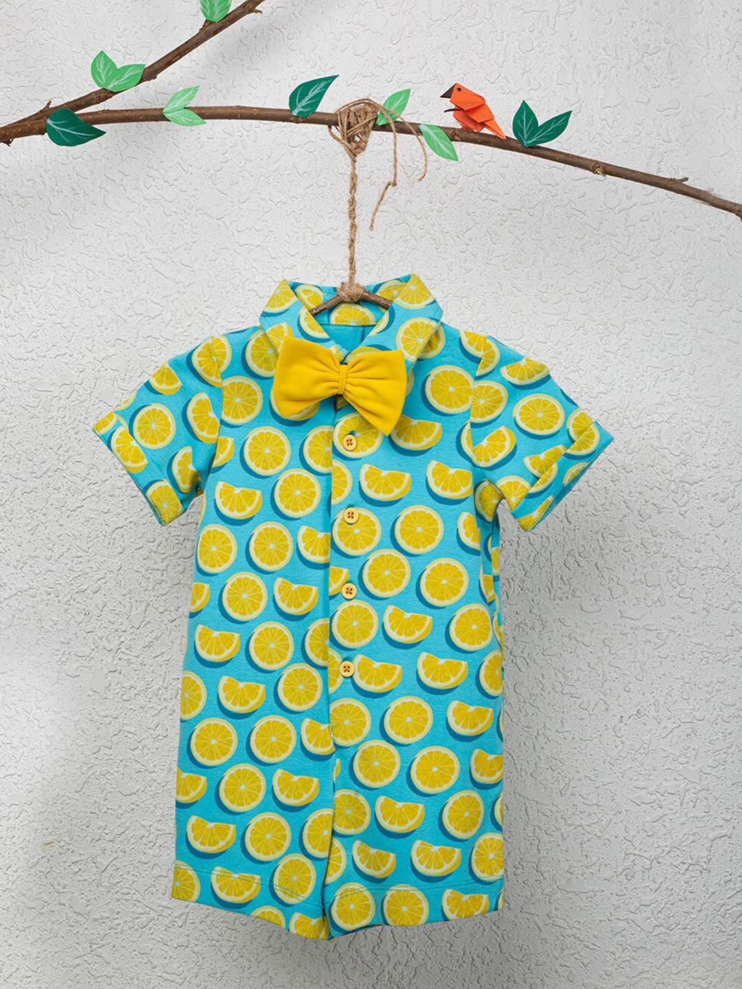 

Nino Bambino Infant Boys Printed Organic Cotton Rompers, Blue