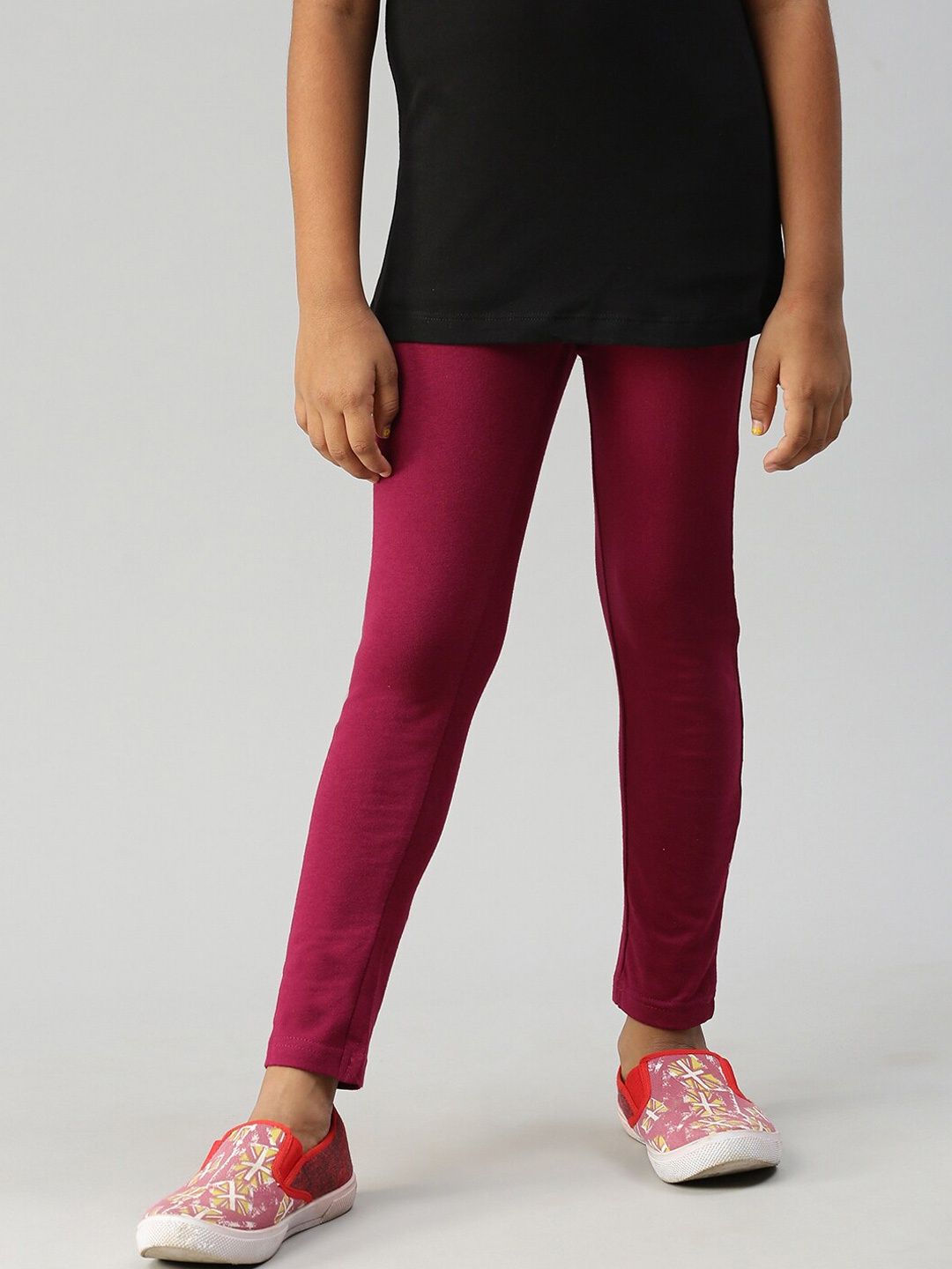 

Kryptic Girls Ankle-Length Leggings, Maroon