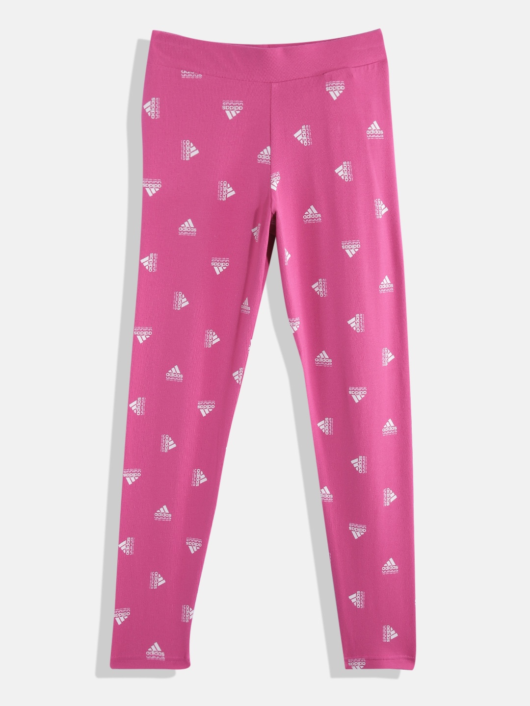 

ADIDAS Girls Brand Logo Print Tights, Pink