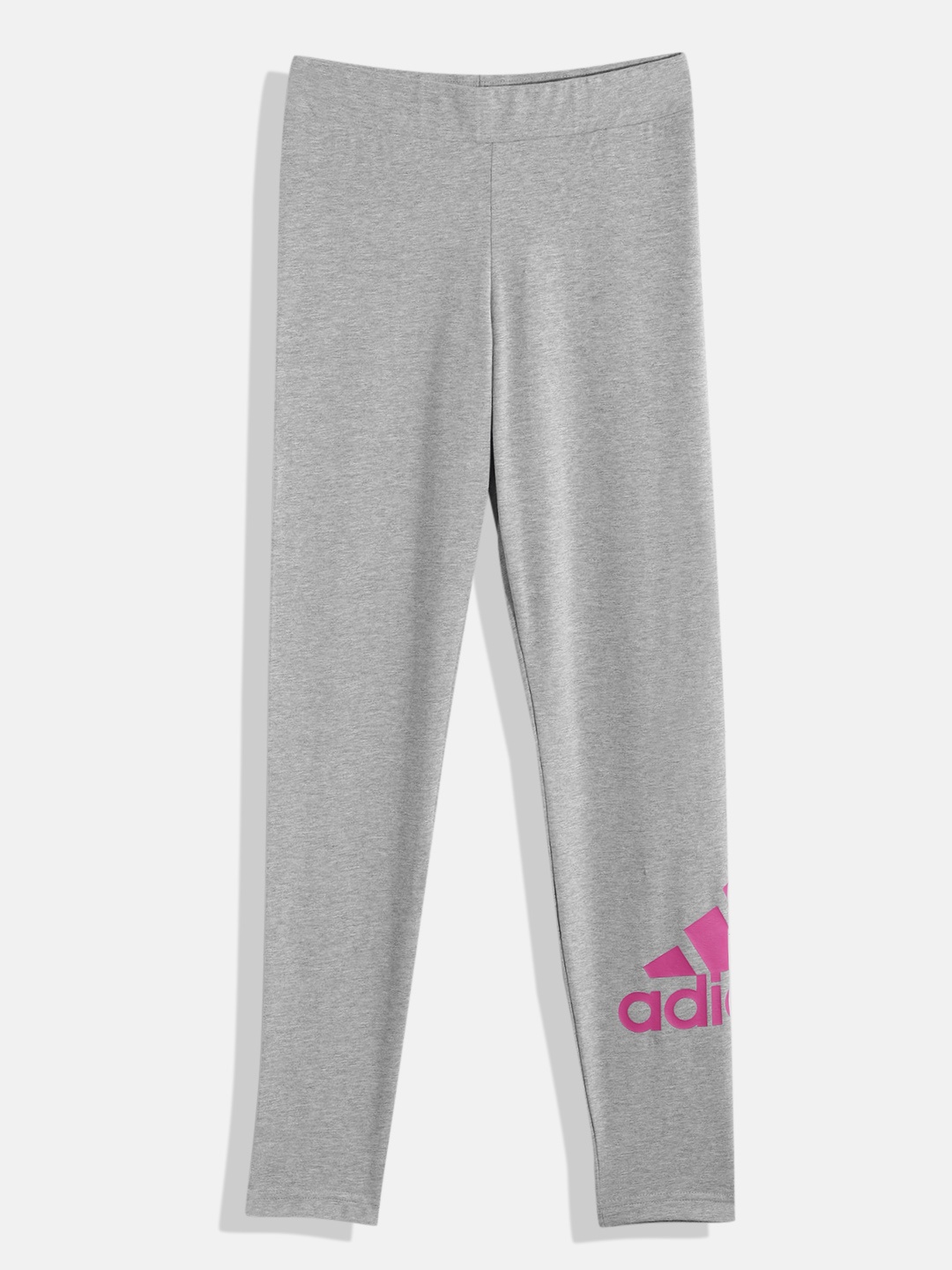 

ADIDAS Girls Brand Logo Print Detail G BL TIG Tights, Grey melange