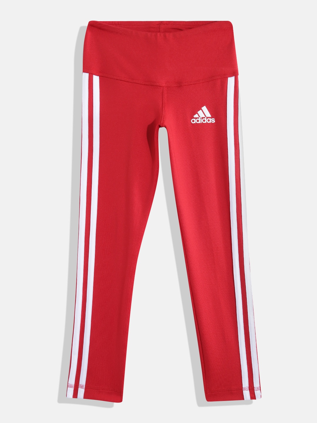 

ADIDAS Girls Brand Logo Print Detail 3S Tights, Red