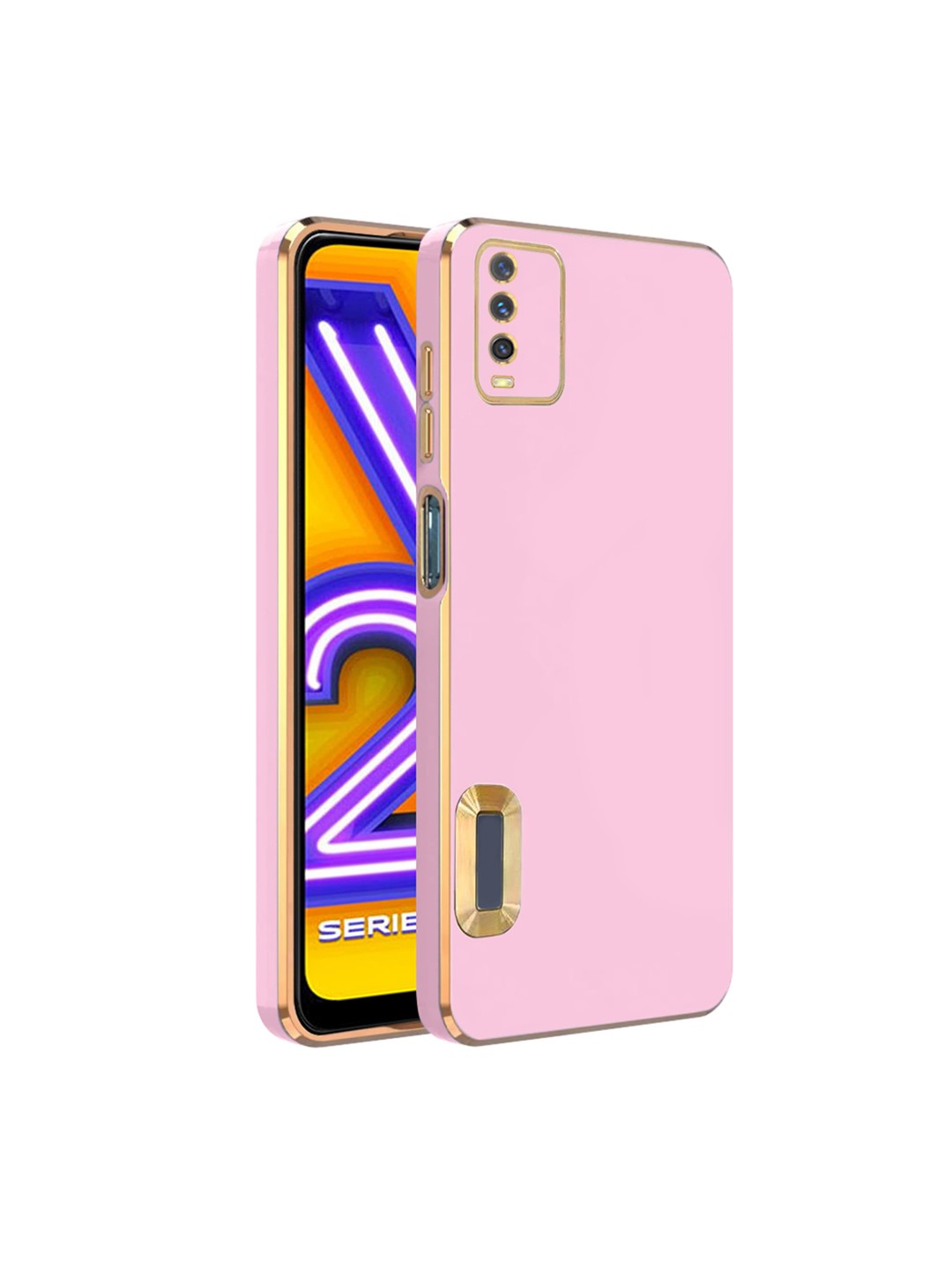 

Karwan Camera Protection Vivo Y20 Phone Back Cover, Pink