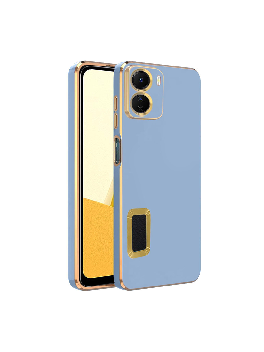 

Karwan Camera Protection Vivo Y16 Phone Back Cover, Blue