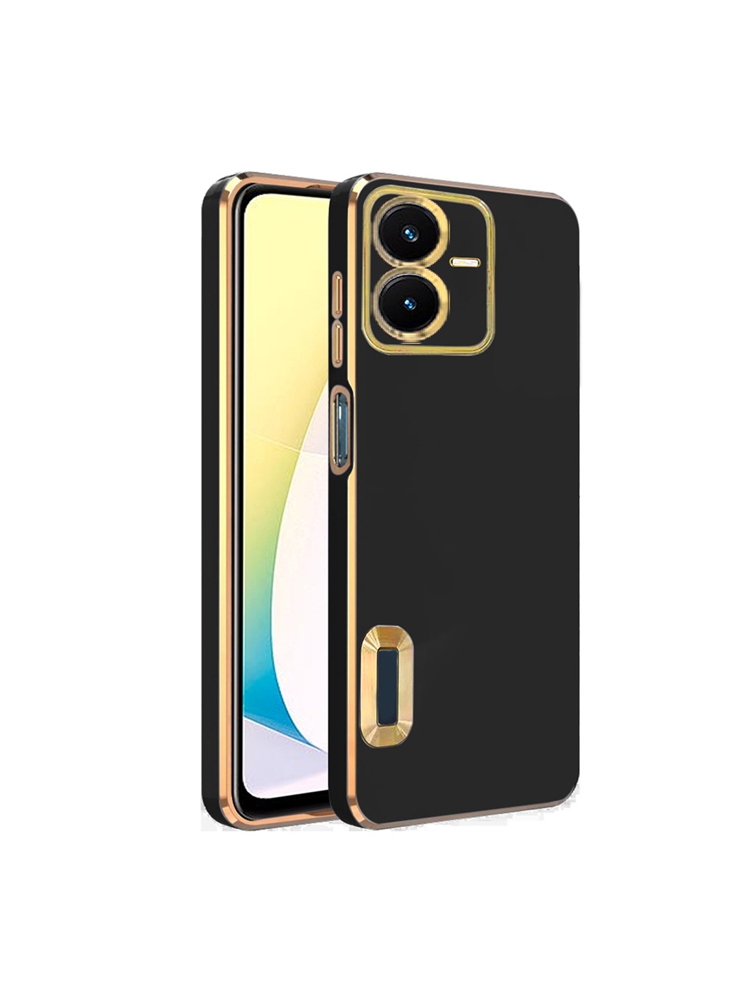 

Karwan Camera Protection Vivo Y22 Phone Back Cover, Black