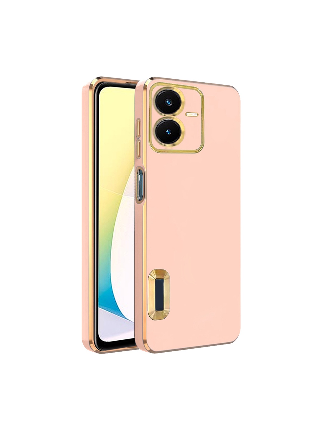 

KARWAN Sweat-Proof Vivo Y22 Phone Back Cover, Peach