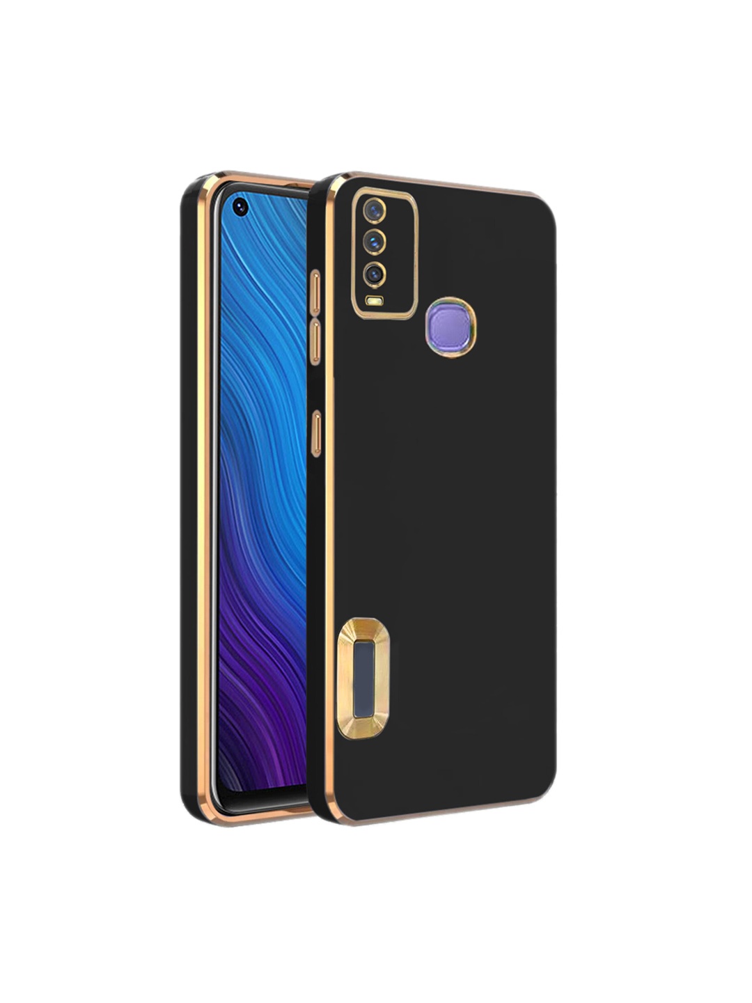 

Karwan Vivo Y50 Silicone Phone Back Case, Black
