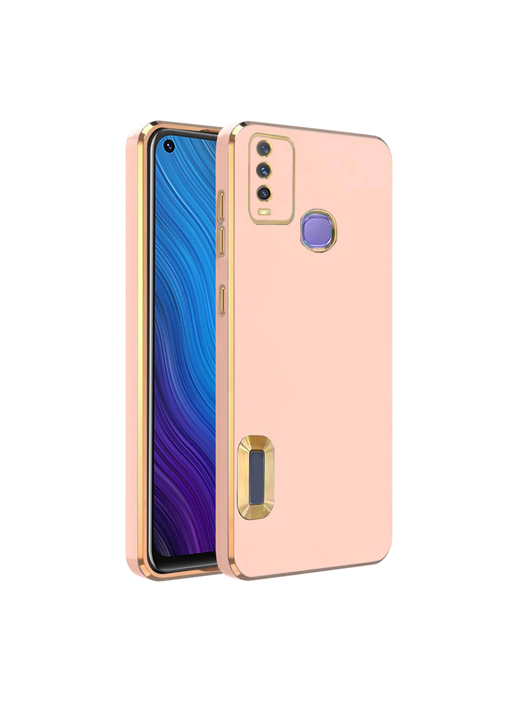 

KARWAN Sweat-Proof Vivo Y50 Phone Back Cover, Peach
