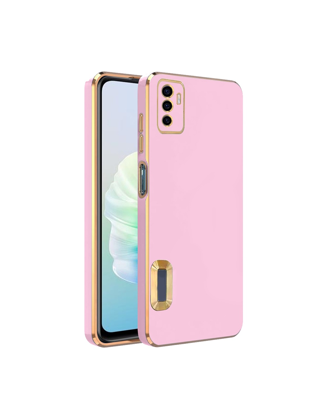 

Karwan Camera Protection Vivo V23E Phone Back Case, Pink