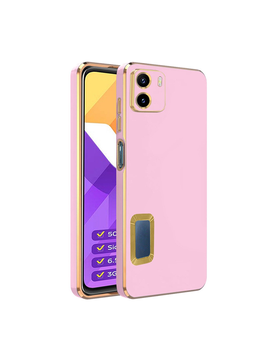 

Karwan Vivo V15S Camera Protection Phone Back Cover, Pink