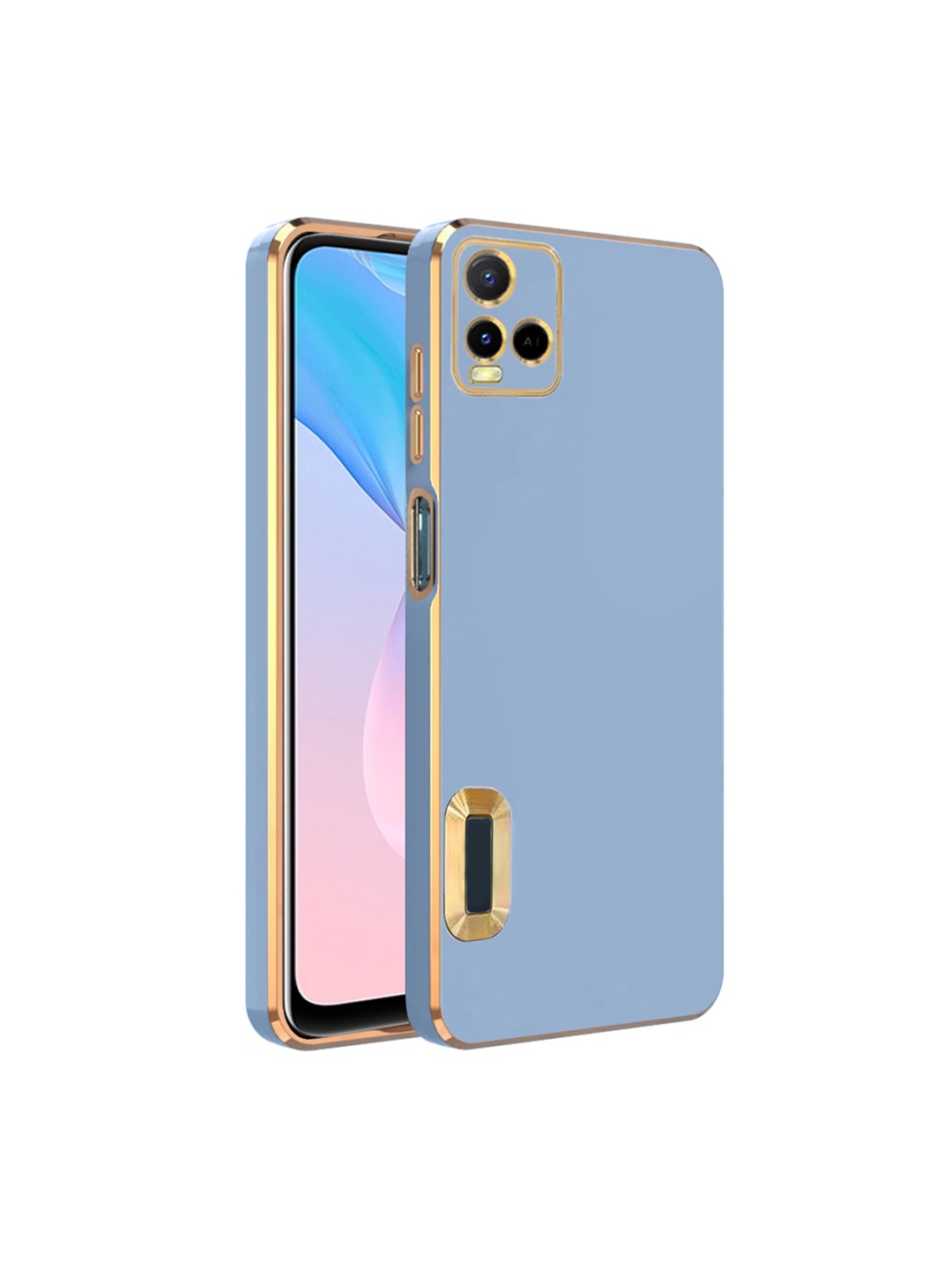 

Karwan Vivo Y21 Silicone Phone Back Case, Blue