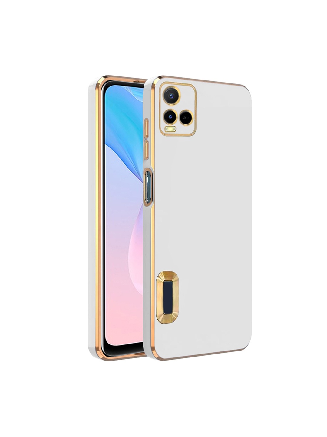 

Karwan Camera Protection Vivo Y21 Phone Back Cover, White