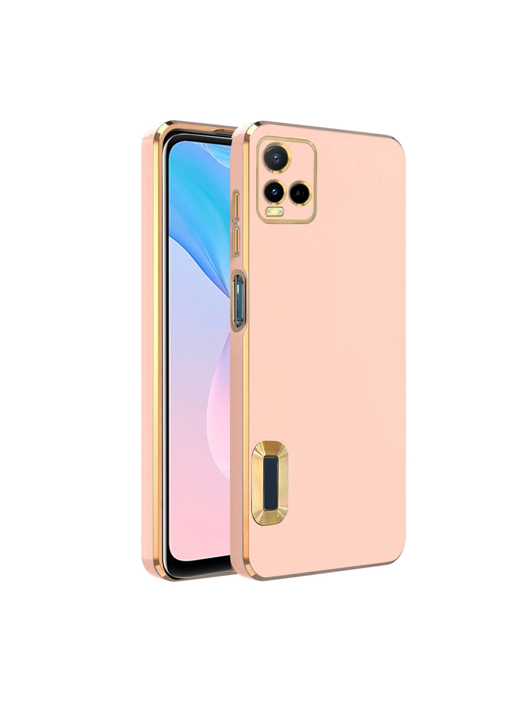 

Karwan Vivo Y21 Camera Protection Phone Back Cover, Pink