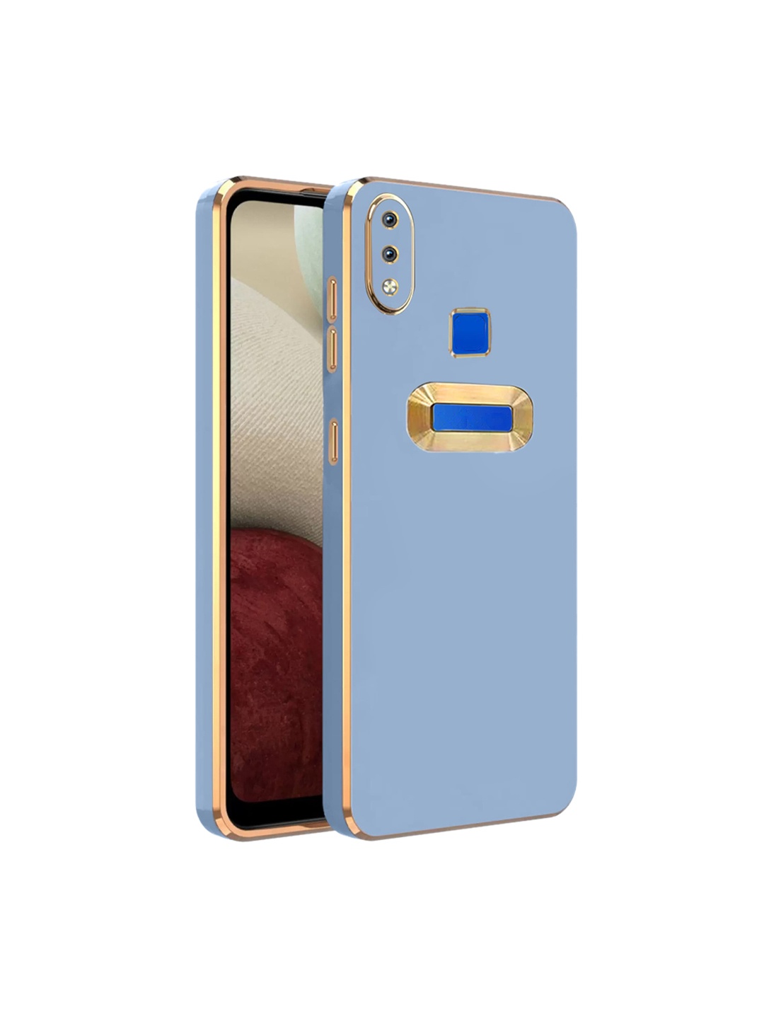 

Karwan Vivo V91 Camera Protection Phone Back Cover, Blue