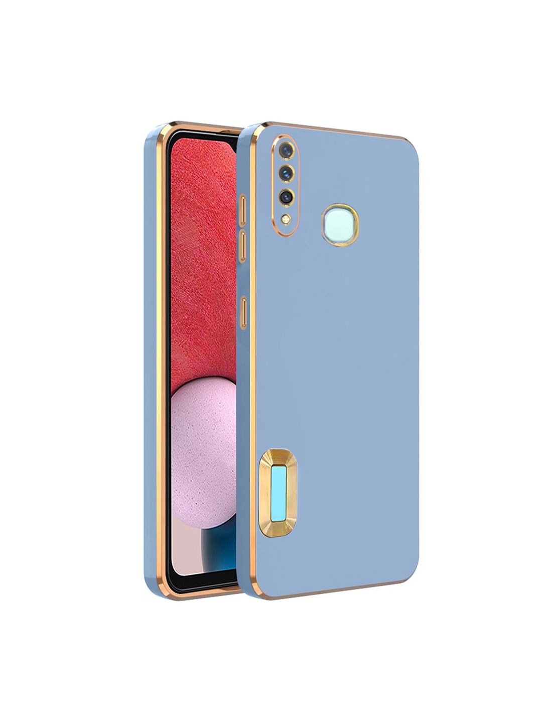 

Karwan Vivo Y19 Silicone Phone Back Case, Blue