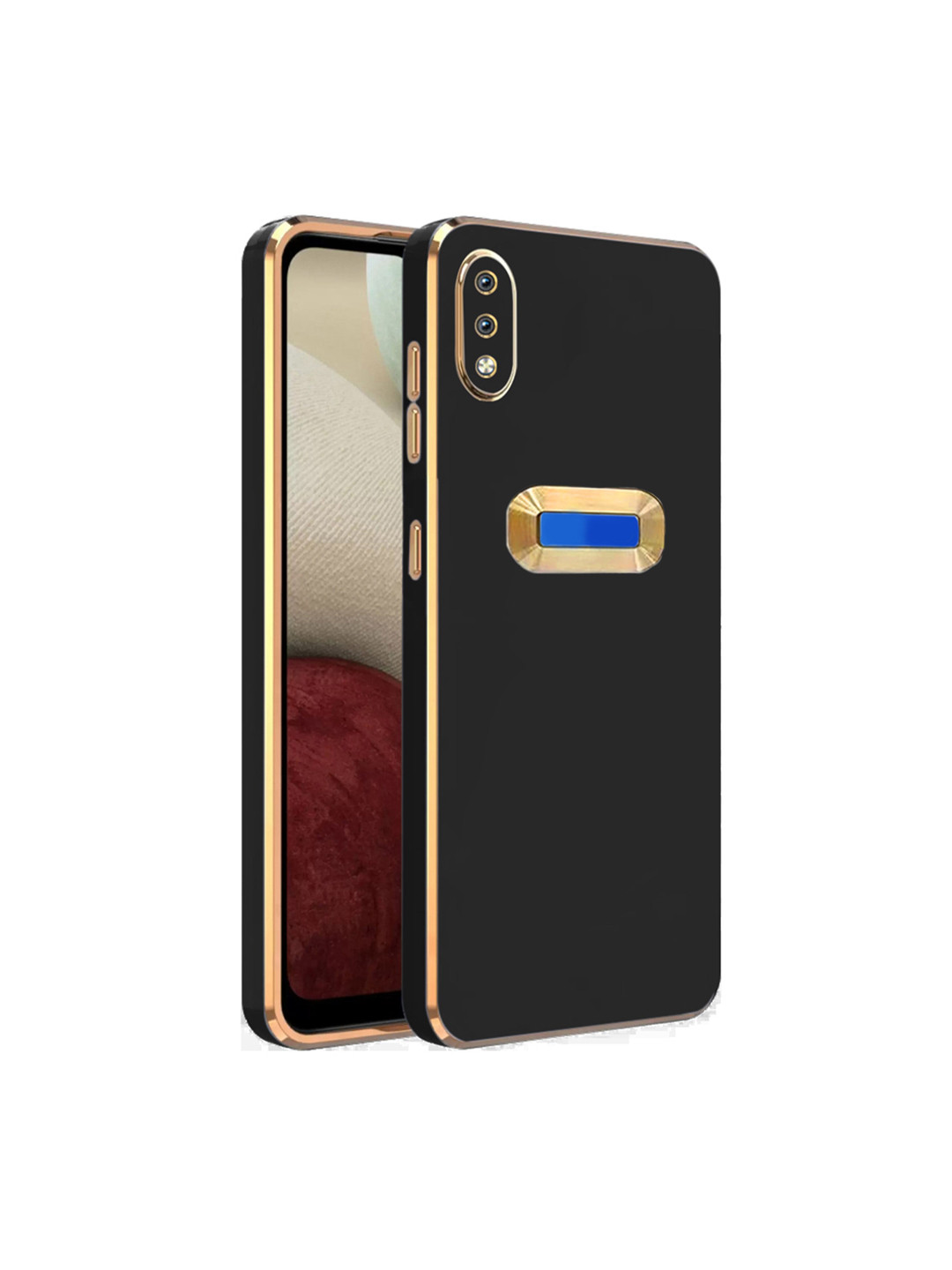 

Karwan Vivo V93 Camera Protection Phone Back Cover, Black