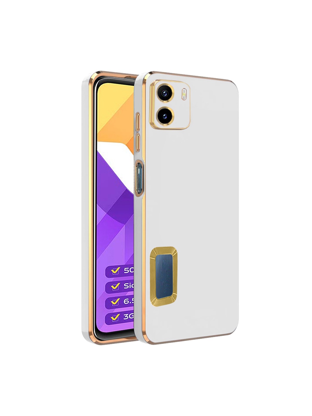 

Karwan Camera Protection Vivo Y15S Phone Back Cover, White