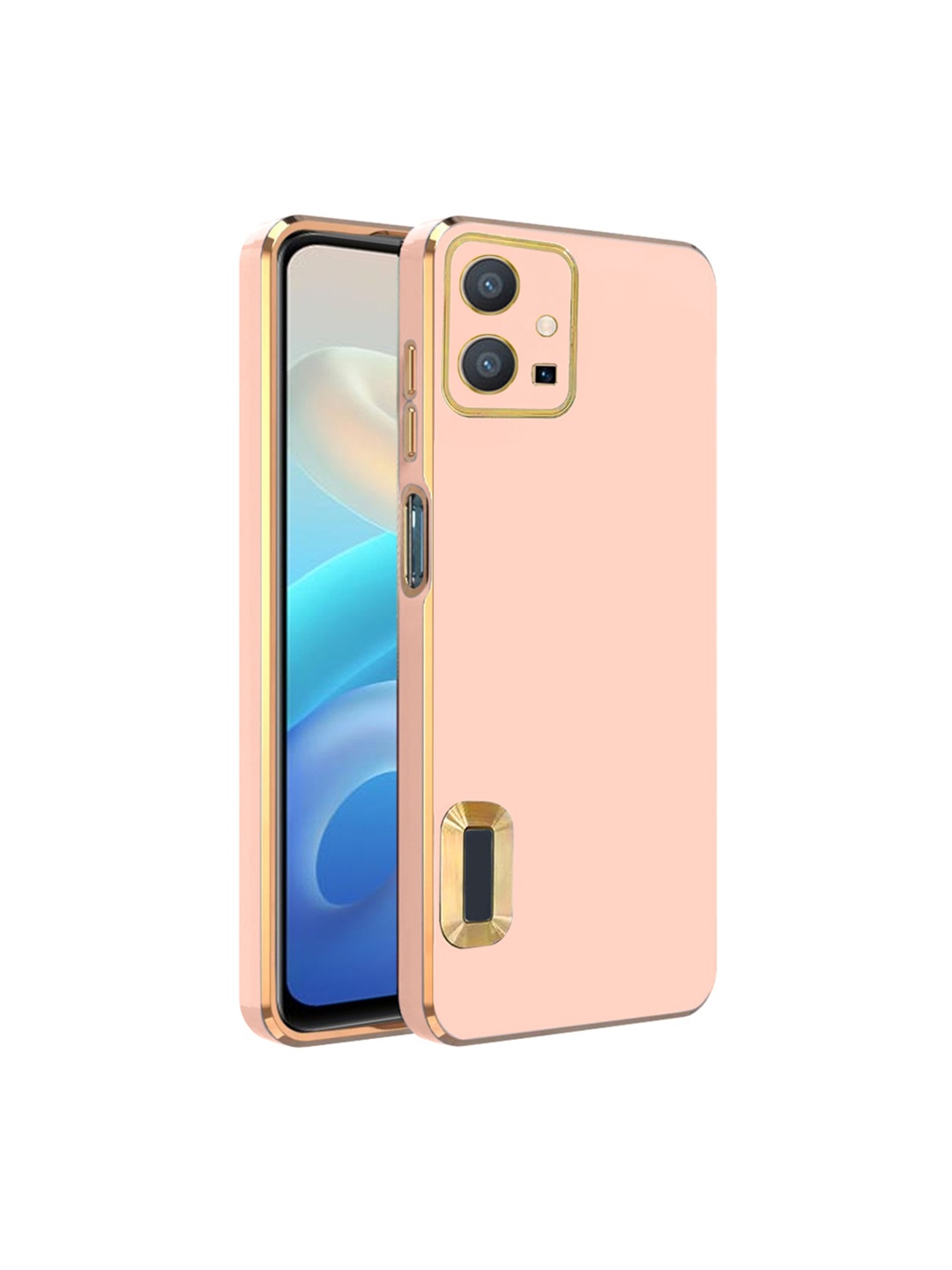 

Karwan Vivo Y55 5G Compatible Camera Protection Mobile Case, Pink