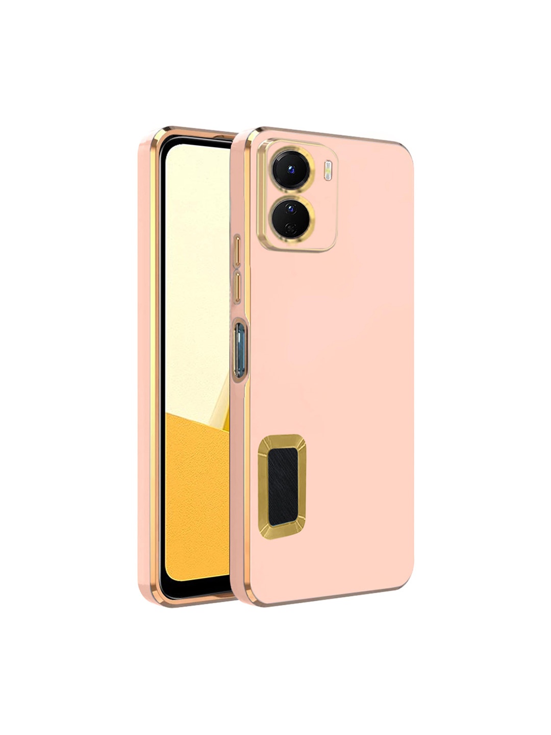 

Karwan Camera Protection Vivo Y16 Phone Back Cover, Pink