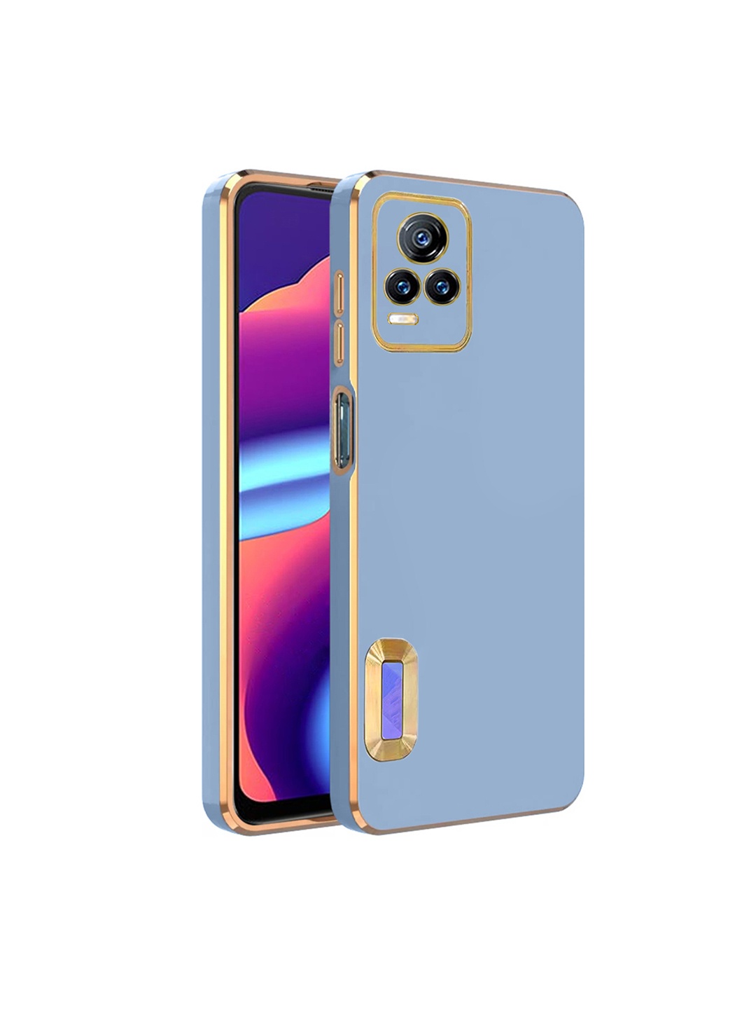 

Karwan Camera Protection Vivo Y73 4G Phone Back Cover, Blue