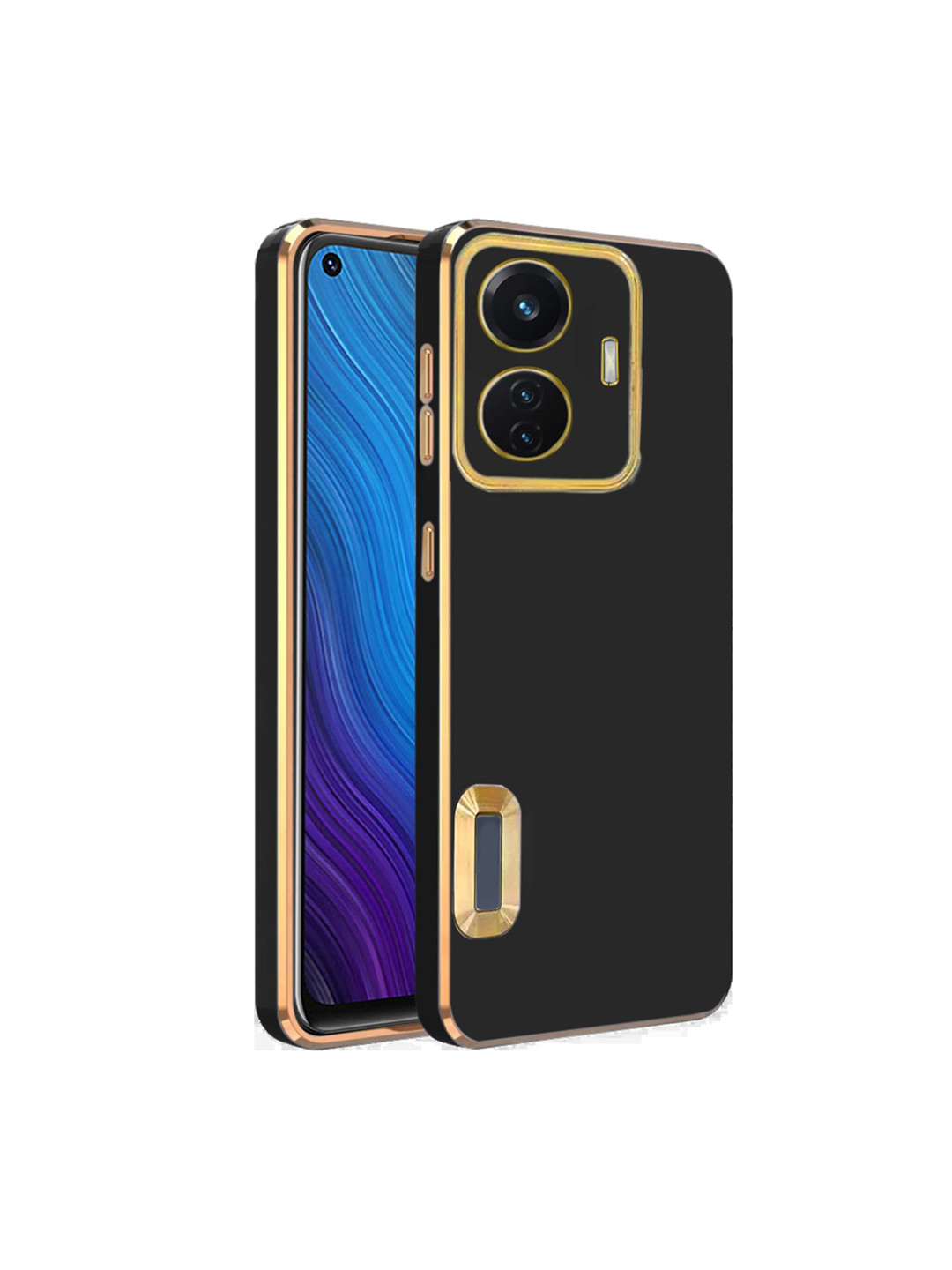 

KARWAN Sweat-Proof Vivo T1 44W Phone Back Cover, Black