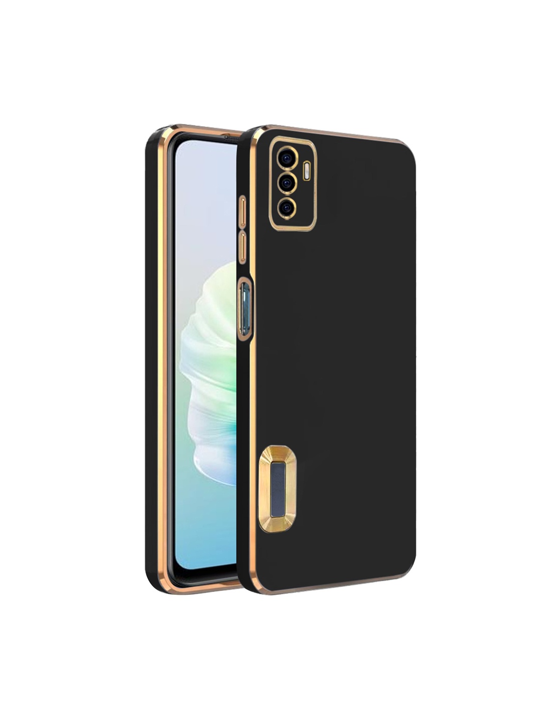

Karwan Vivo V23E Compatible Mobile Back Case, Black