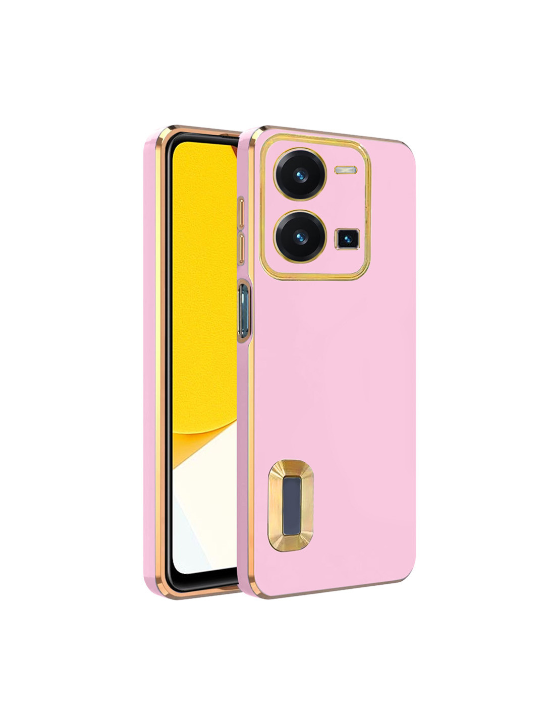

KARWAN Sweat-Proof Vivo Y35 Phone Back Cover, Pink