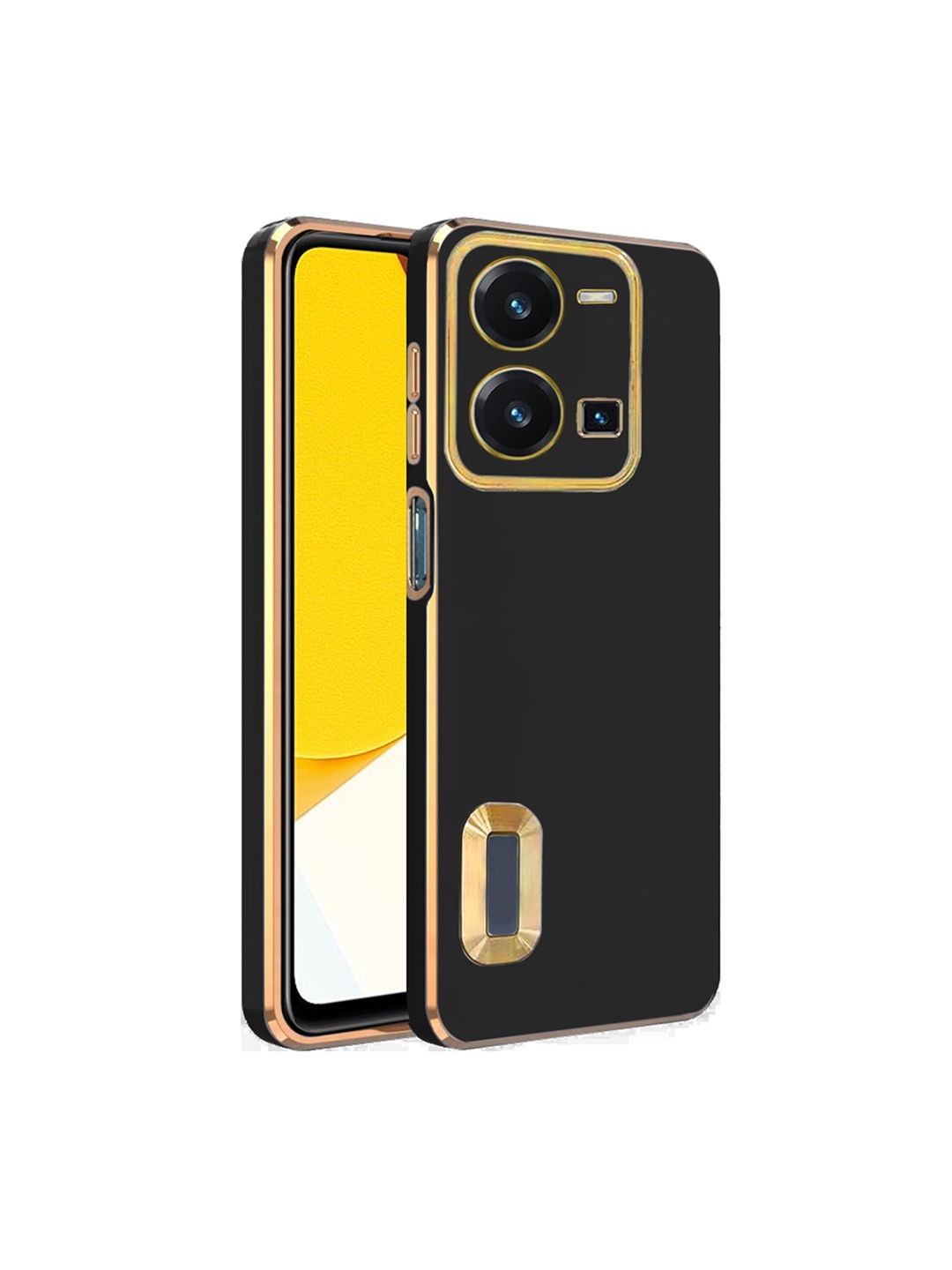 

Karwan Camera Protection Vivo Y35 Phone Back Cover, Black