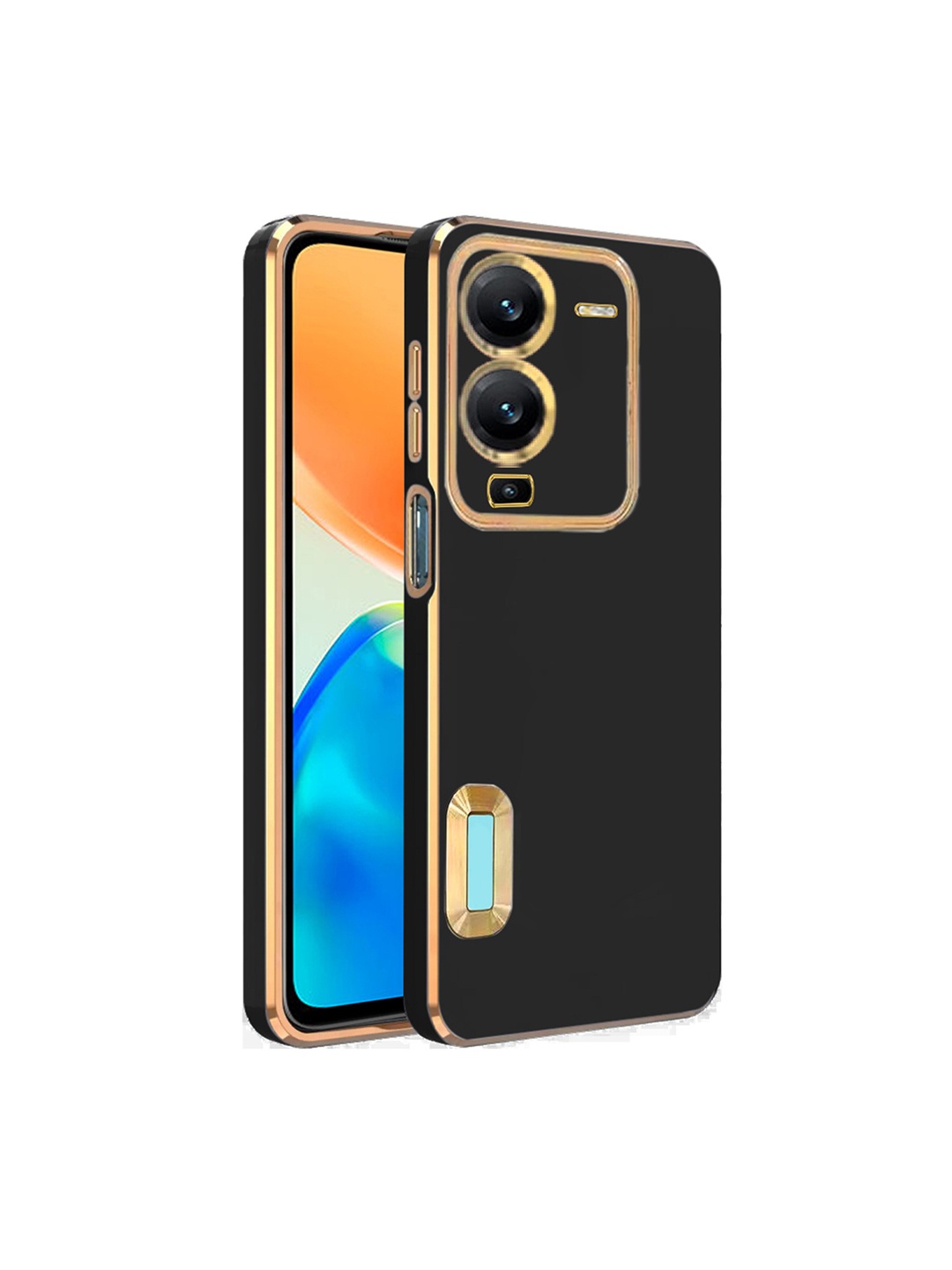 

Karwan Camera Protection Vivo V25 Pro Phone Back Cover, Black