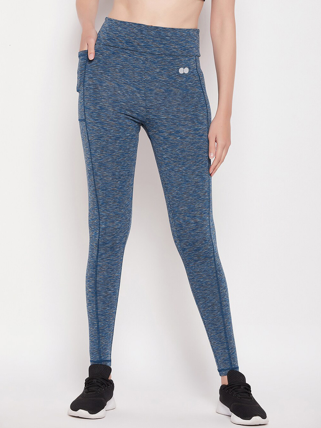 

Clovia Women Snug Fit High-Rise Active Tights, Blue