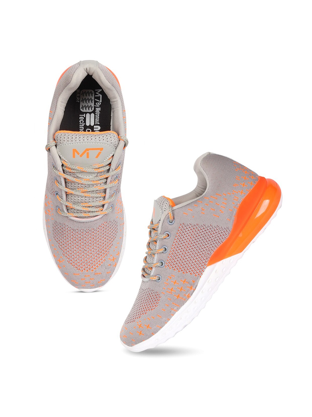 

M7 by Metronaut Men Textile Running Shoes, Grey