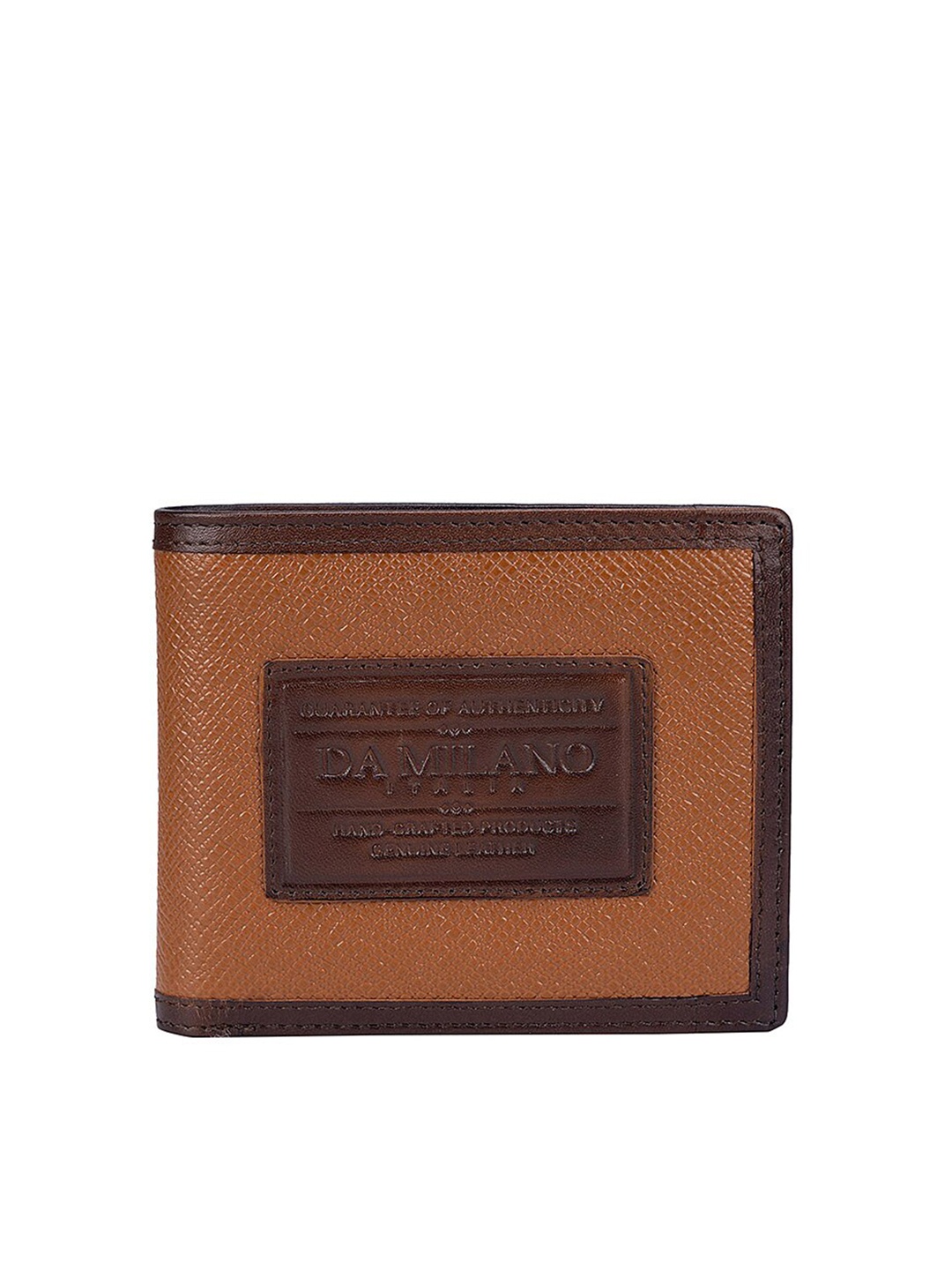 

Da Milano Men Leather Two Fold Wallet, Brown