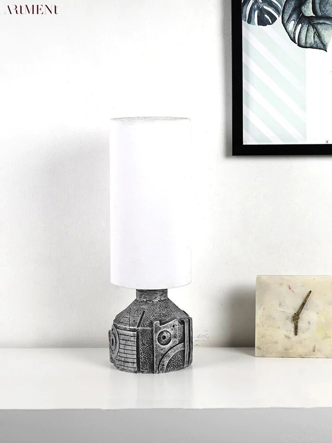 

THE ARTMENT Impressionist Silver-toned Textured Treasure Hunter's Lamp Shade