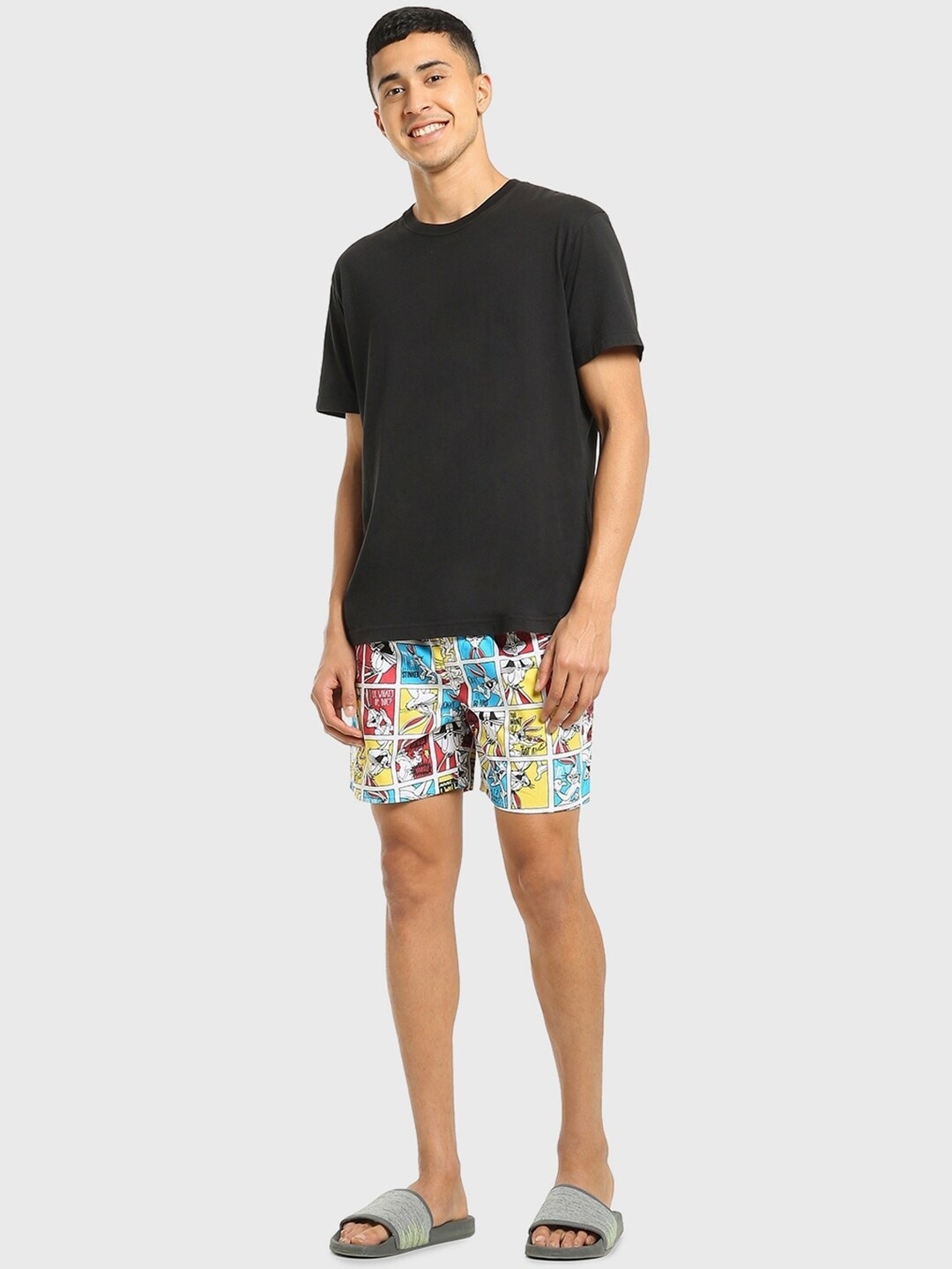 

Bewakoof Men Bugs Bunny Printed Cotton Boxer, White