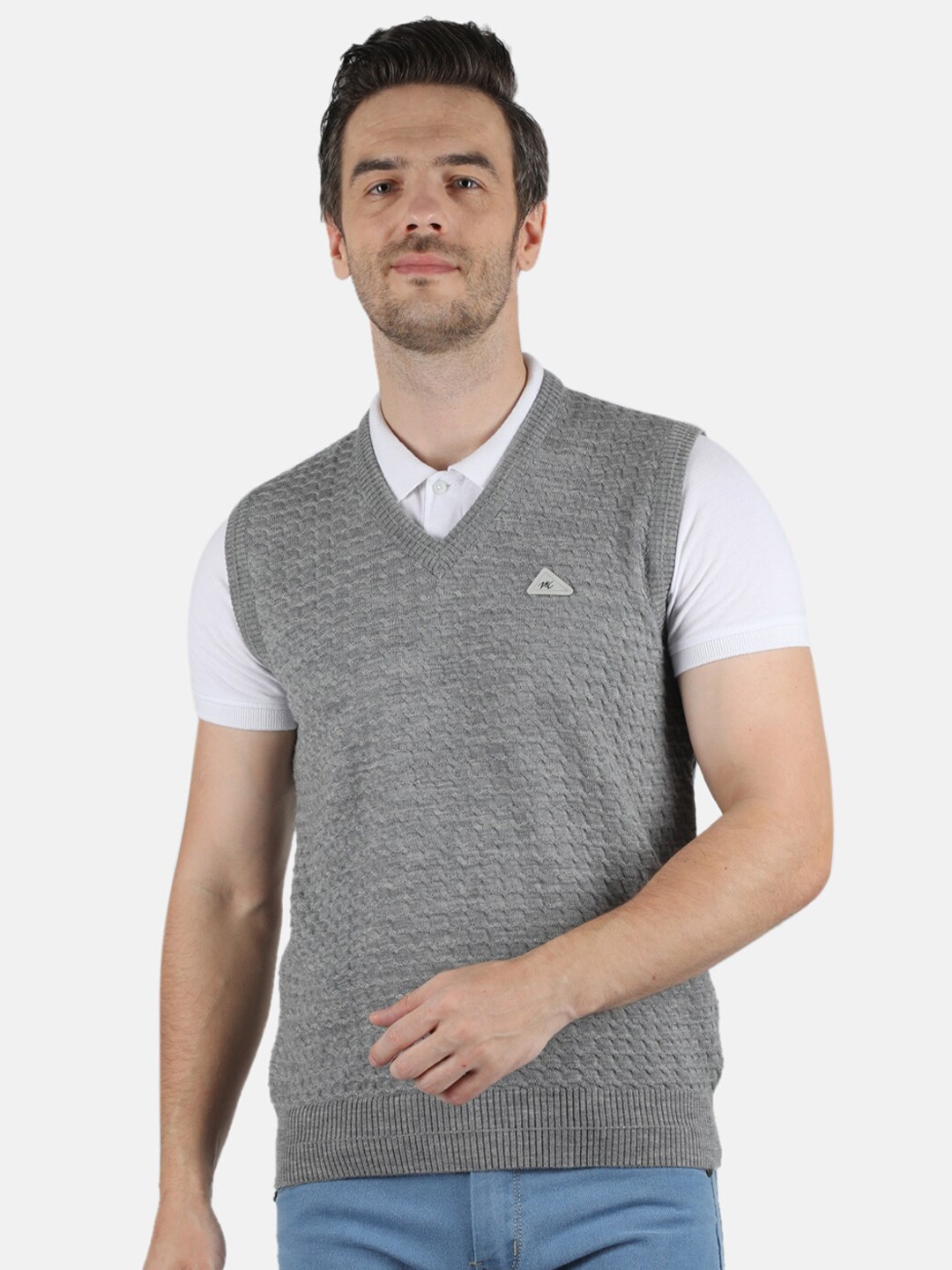 

Monte Carlo Cable Knit Sweater Vest, Grey