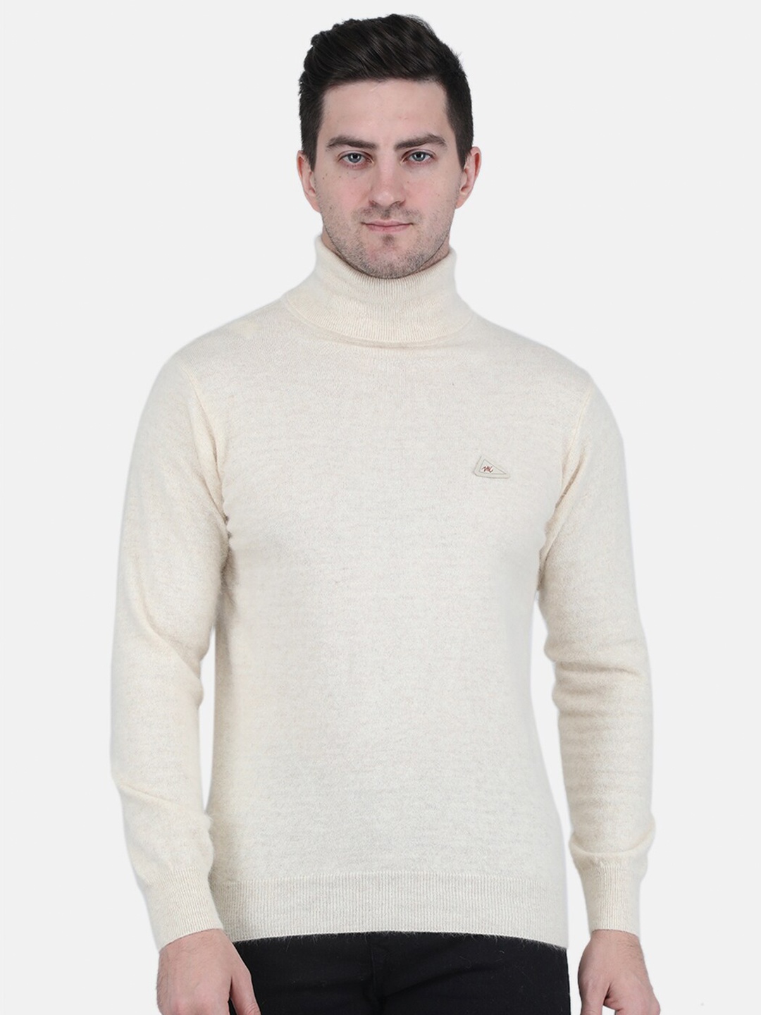 

Monte Carlo Turtle Neck Wool Pullover, Cream