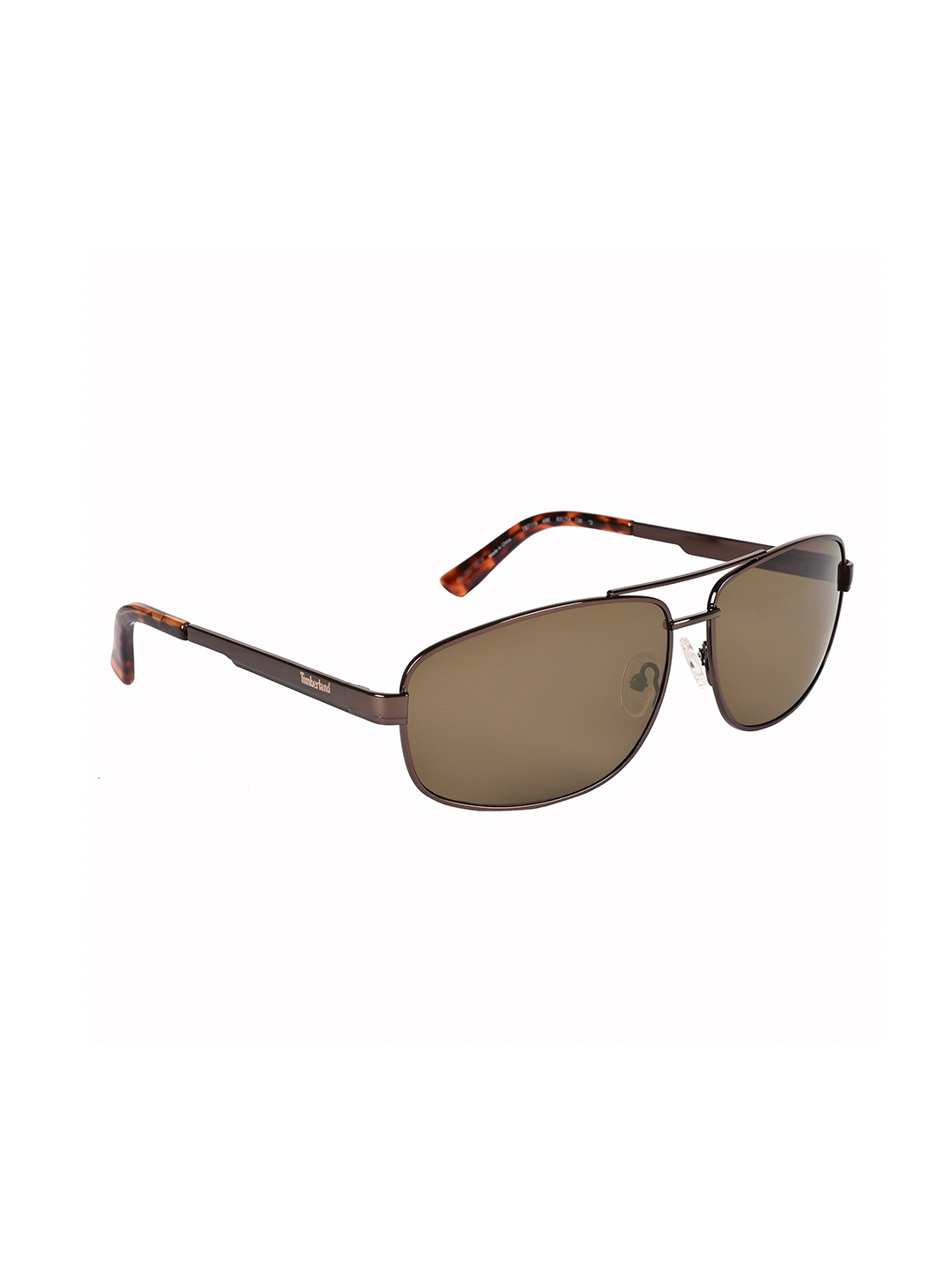 

Timberland Men UV Protective Lens Rectangular Sunglasses TB7119 63 48E, Brown