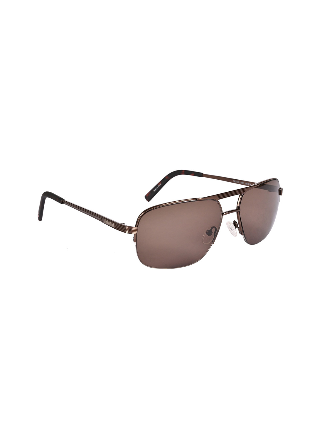 

Timberland Men UV Protective Lens Aviator Sunglasses TB7173 58 49E, Brown