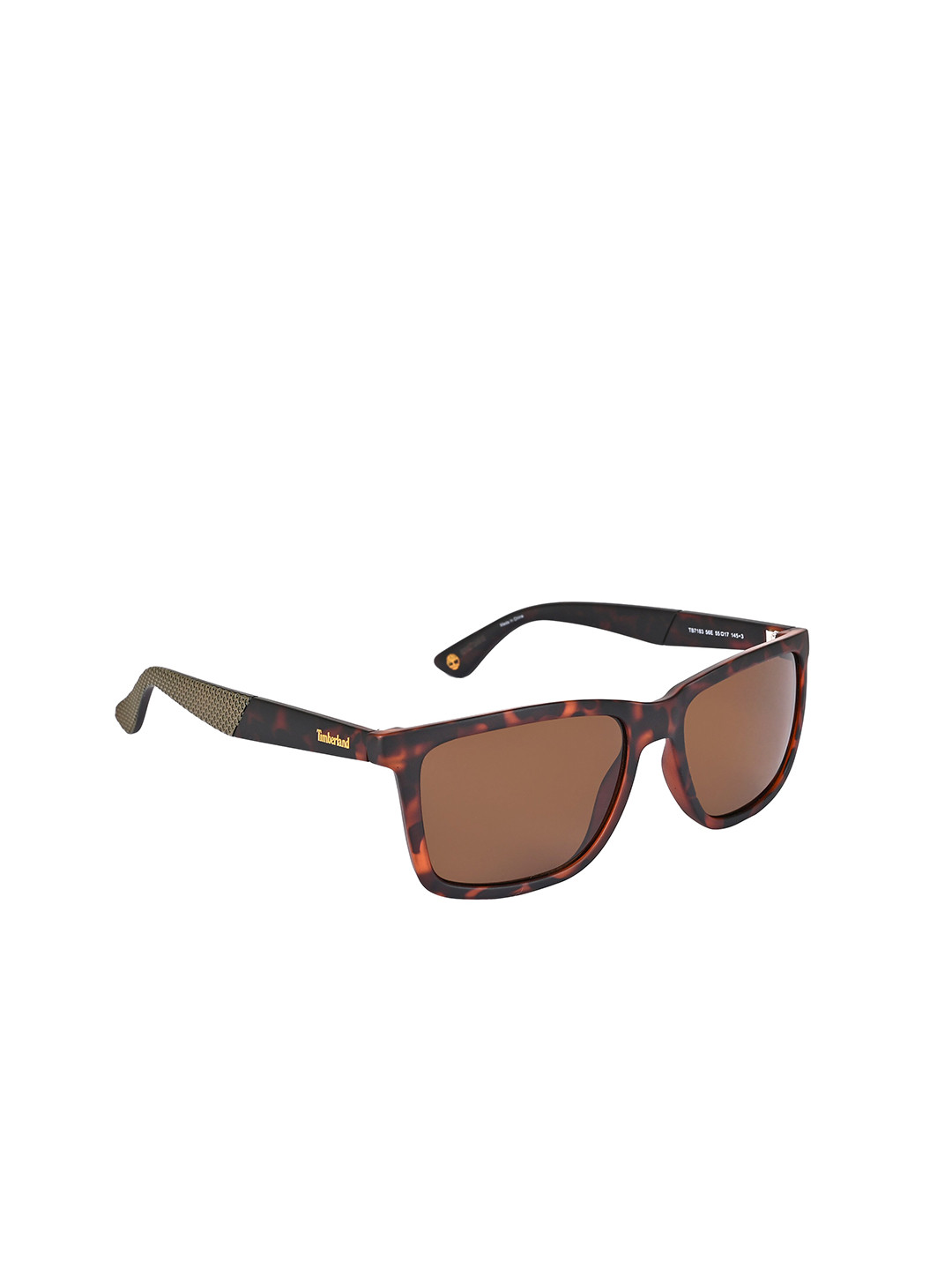 

Timberland Men UV Protective Lens Square Sunglasses TB7183 55 56E, Brown
