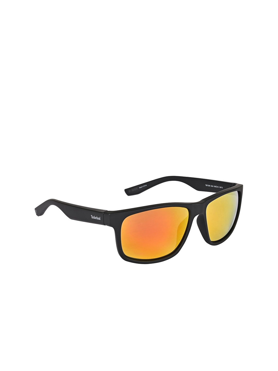 

Timberland Men UV Protective Lens Rectangular Sunglasses TB7256 59 02U, Orange