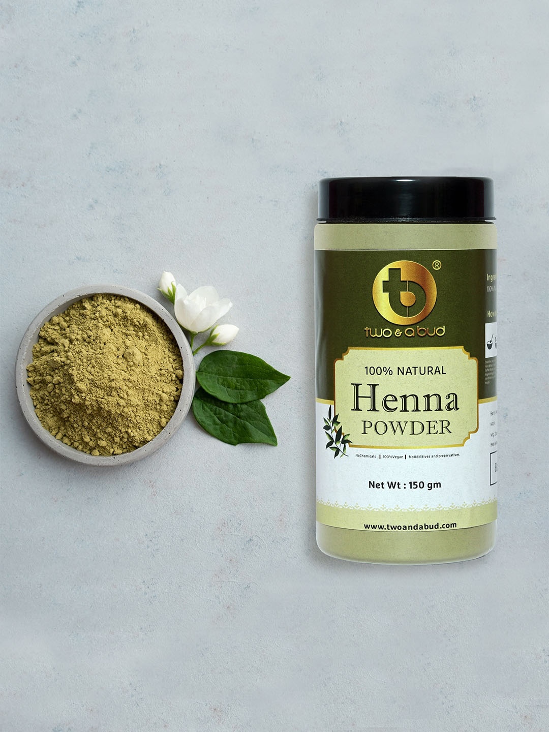 

Two & A Bud 100% Natural Henna Powder, Na