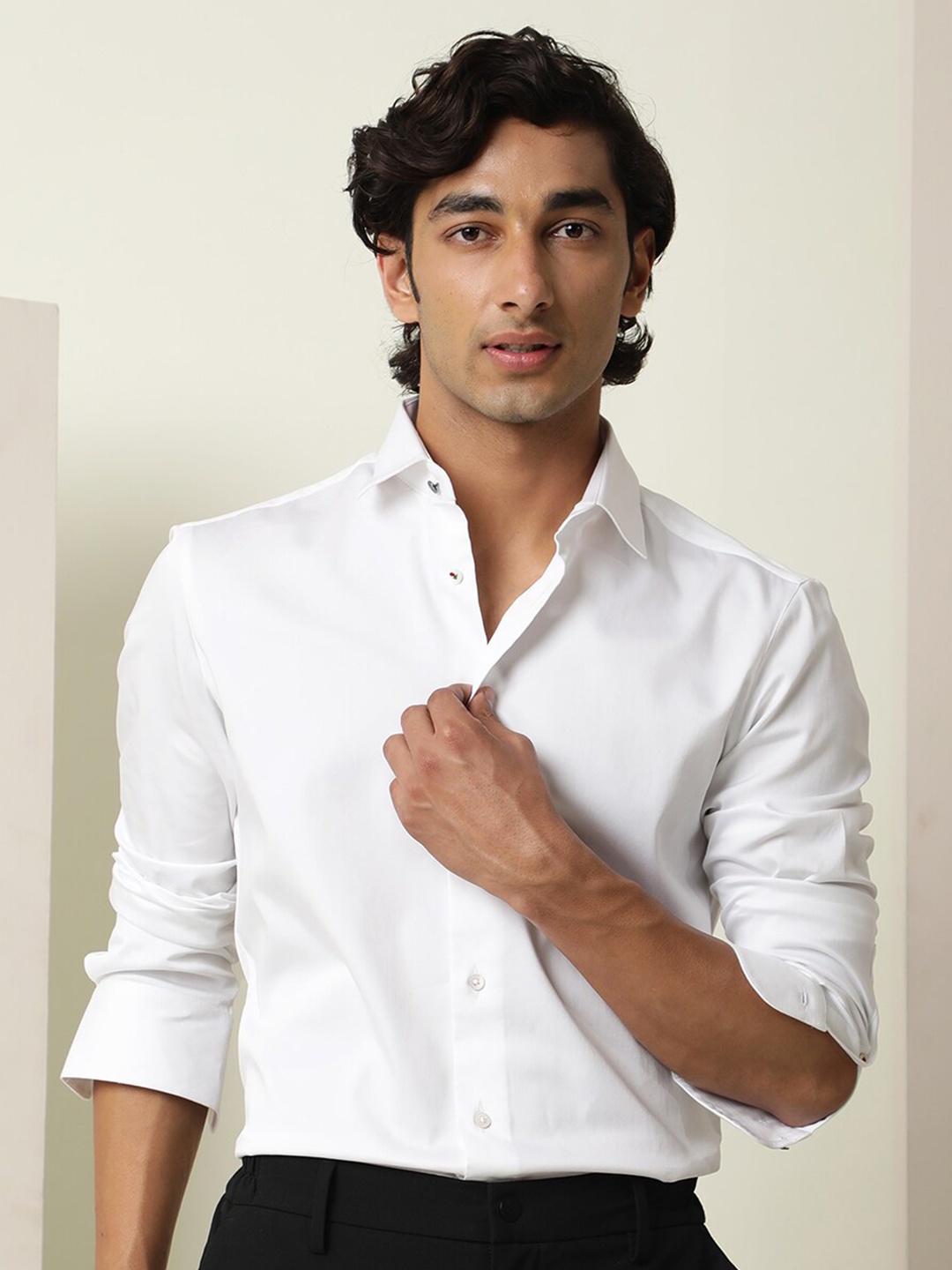 

RARE RABBIT Men Rosei Slim Fit Shirt, White