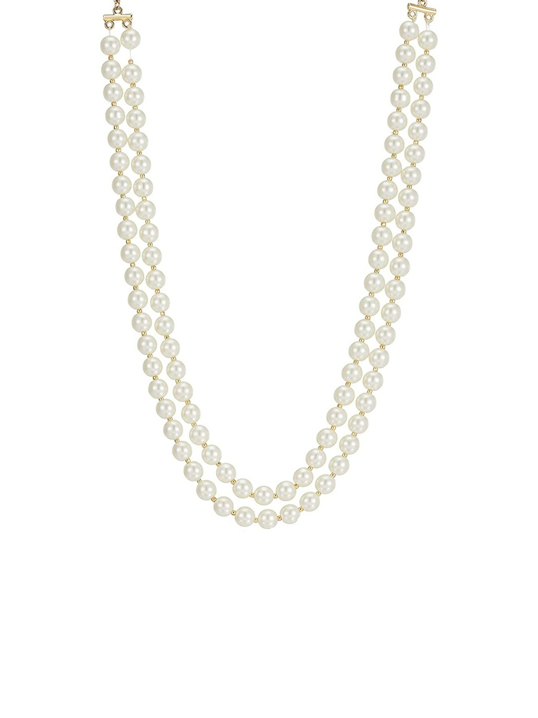 

Estele Gold-Plated Layered Necklace, White