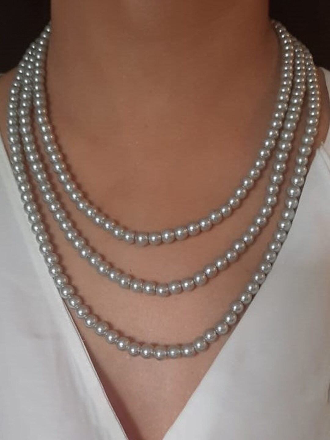

Estele Silver-Plated Layered Beaded Necklace