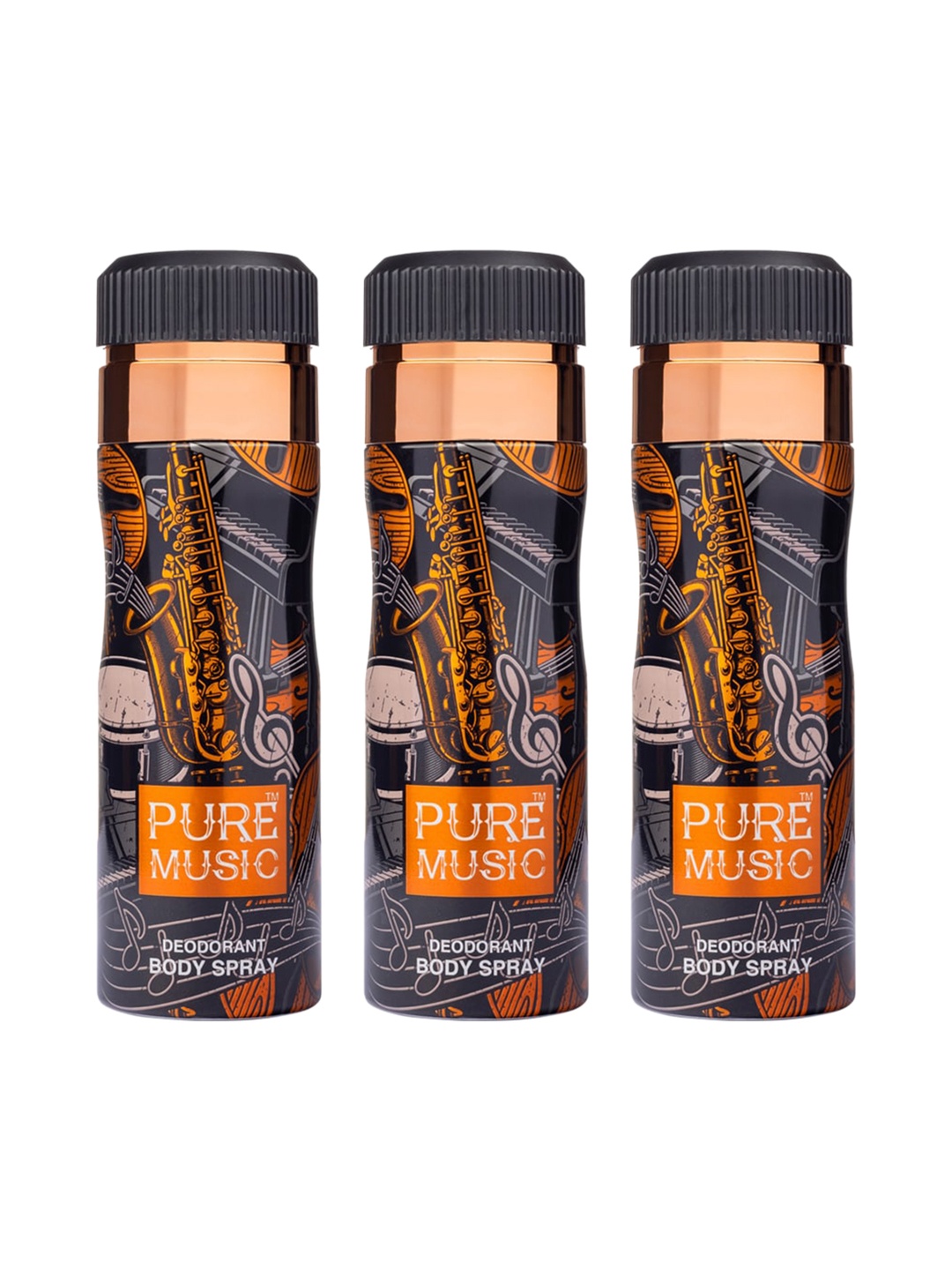 

OSCAR Pack of 3 Pure Music Amber Deodorant, Na