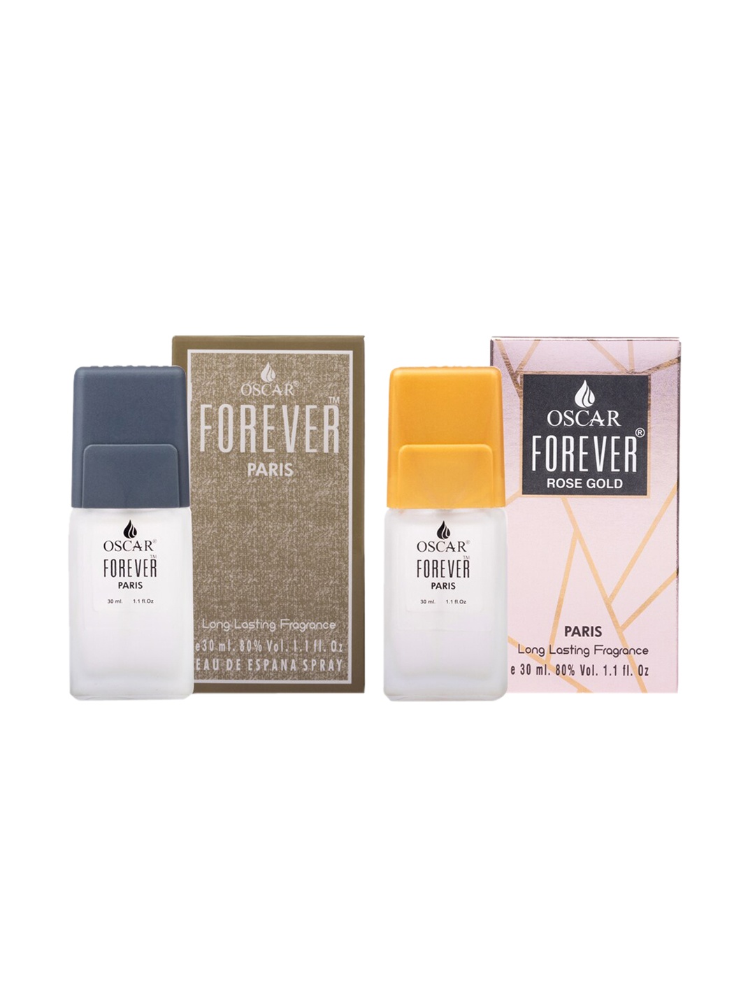 

OSCAR Set Of 2 Eau De Parfum 30ml Each - Forever Rose Gold & Forever Paris, Grey