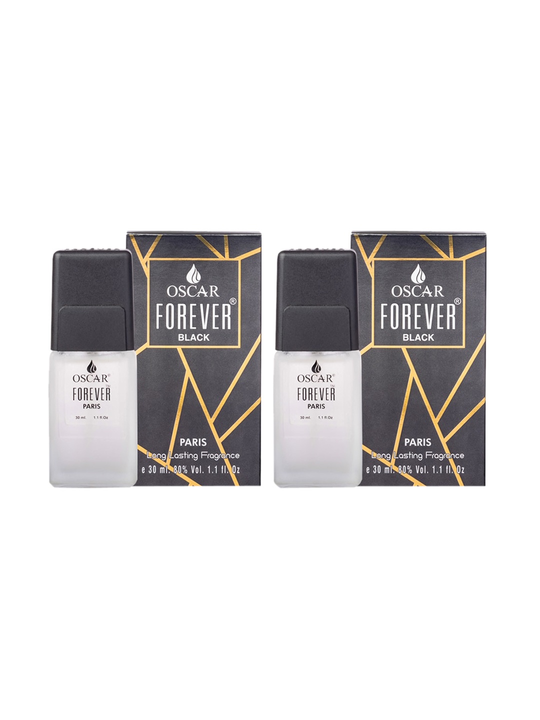 

OSCAR Men Set Of 2 Forever Black Long Lasting Perfume Spray - 30 ml Each